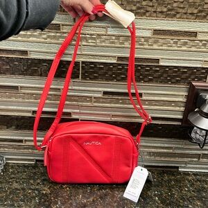 NWT Red Nautica Cross Body Bag